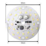 ال ای دی ۵۰ وات ۲۲۰ ولت گرد سفید مهتابی قطر ۸۹ میلیمتر