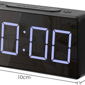 ساعت و دماسنج دیجیتالی رومیزی آینه ای