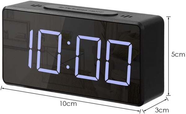 ساعت و دماسنج دیجیتالی رومیزی آینه ای