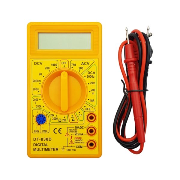 خرید مولتی متر دیجیتالی مدل DT-830D زرد