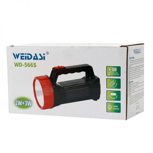 خرید چراغ قوه شارژی خورشیدی Weidasi WD-566S