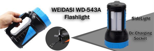 چراغ قوه شارژری ویداسی مدل WD-543A