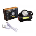 قیمت و خرید چراغ پیشانی شارژی LED+COB مدل 108