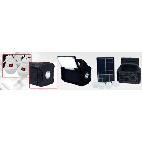 قیمت پکیج روشنایی خورشیدی رادیو و اسپیکردار مدل NS-S90LS
