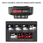 قیمت چراغ پیشانی شارژی پنج لامپه مدل HX-810