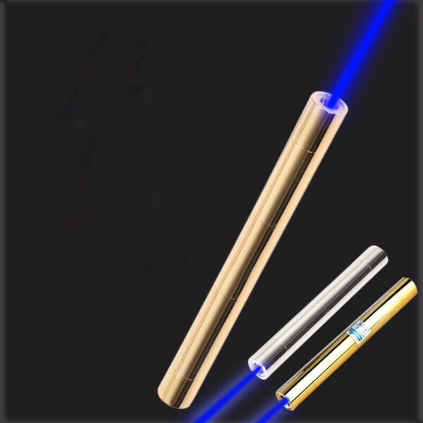 خرید لیزر حرارتی نور آبی 450nm با قدرت بالا 50000mW بدنه طلایی