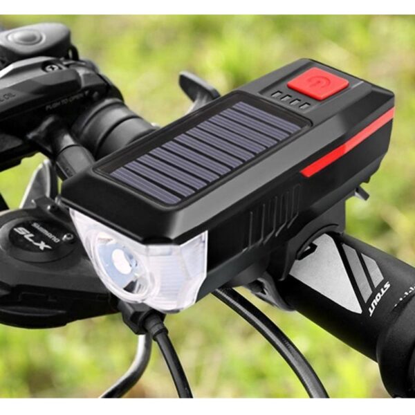 خرید چراغ دوچرخه خورشیدی بوق دار LY-17