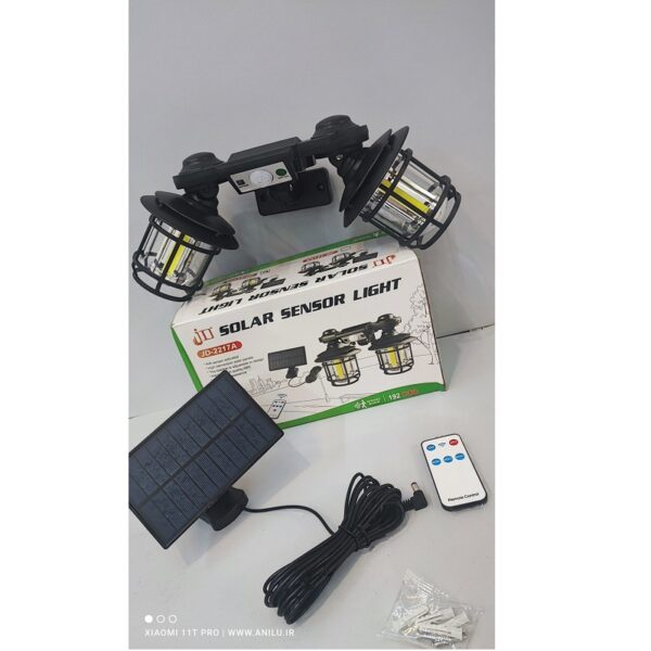 قیمت و خرید چراغ خورشیدی سنسوردار با پنل جدا مدل JD-2217A