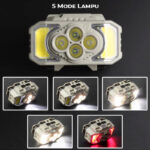 خرید چراغ پیشانی COB+4 led مدل HX-815