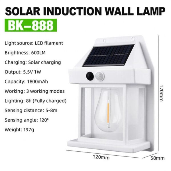 قیمت چراغ دیوارکوب خورشیدی مدل BK-888