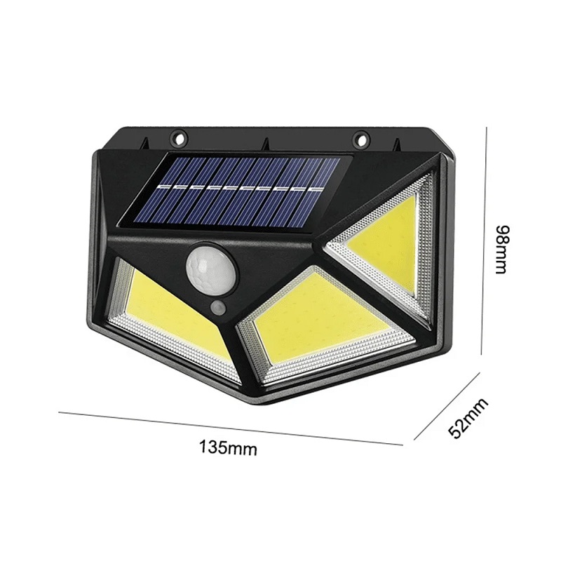 قیمت و خرید چراغ دیوارکوب خورشیدی سه حالته سنسوردار مدل BK-100B
