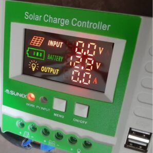 کنترل شارژر خورشیدی 40 آمپر سانکس Sunex صفحه رنگی