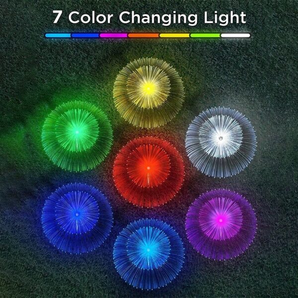 جذابترین چراغ باغچه‌ای خورشیدی آبشاری RGB