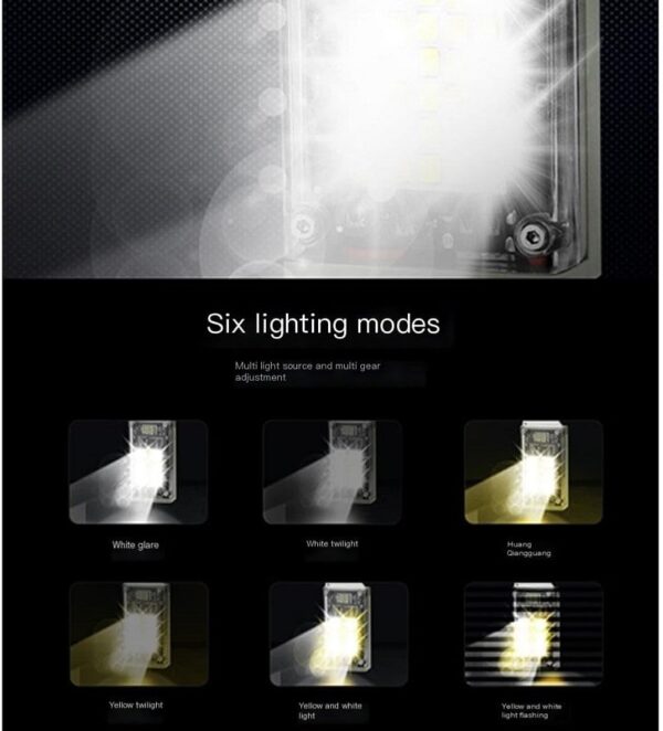 حالتهای نوردهی چراغ شارژی چندکاره فندک دار مدل D64