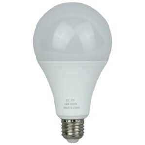 خرید لامپ ال ای دی حبابی مهتابی 24 وات 12 ولت دی سی