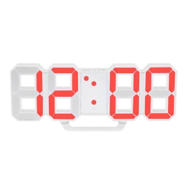 ساعت دیواری و رومیزی دیجیتال سه بعدی بدنه سفید مدل X Segment Clock