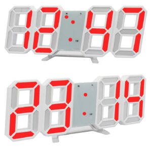 قیمت و خرید ساعت دیواری و رومیزی دیجیتال سه بعدی بدنه سفید مدل X Segment Clock
