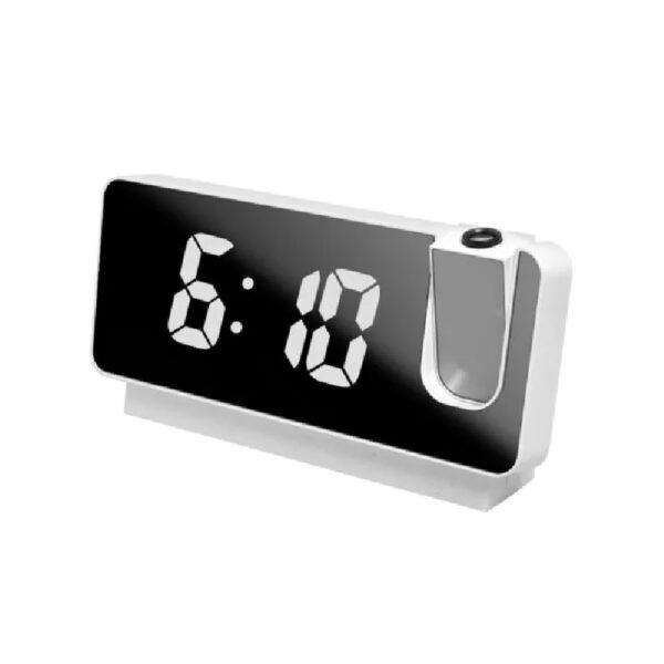 قیمت ساعت دیجیتال پروژکتوری آینه ای سفید رومیزی مدل S282A