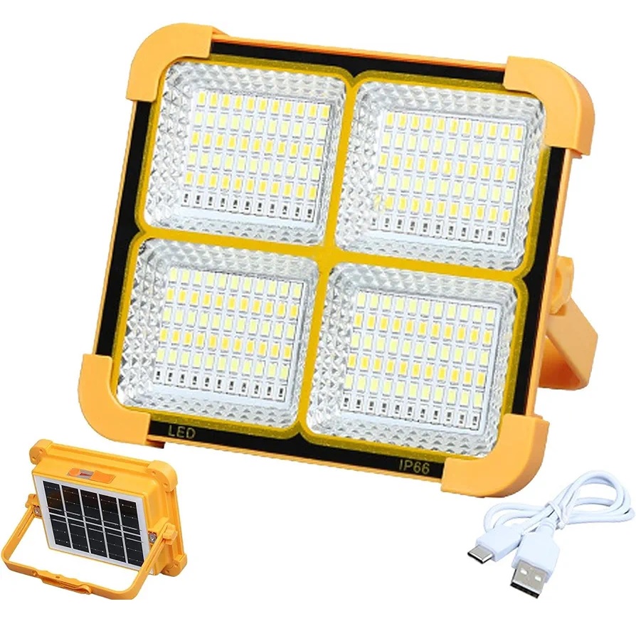 تصویر پروژکتور سیار شارژی و پاور بانک خورشیدی کیانگ  100 وات مدل KY-100W Keyang Portable Solar Power Bank And Projector  KY-100W