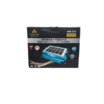 بهترین پروژکتور شارژی خورشیدی (شش باتری) با پنل تاشو و چراغ قوه مدل KM-731