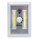 کلید چراغ اضطراری 2COB LED باتری خور ولوم دار