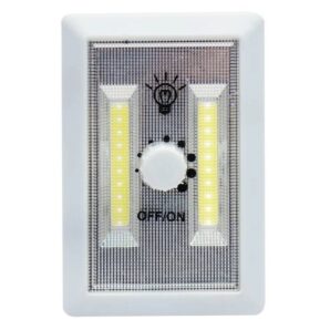 کلید چراغ اضطراری 2COB LED باتری خور ولوم دار