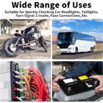 تستر ولتاژ خودرویی 120-5 ولت DC دارای پروب نوک تیز مدل CBD2502