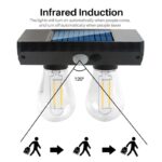 زیباترین چراغ دیوارکوب خورشیدی دو لامپ مدل YT-819(2W)
