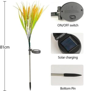 چراغ باغچه‌ای خورشیدی دفنی طرح برنج