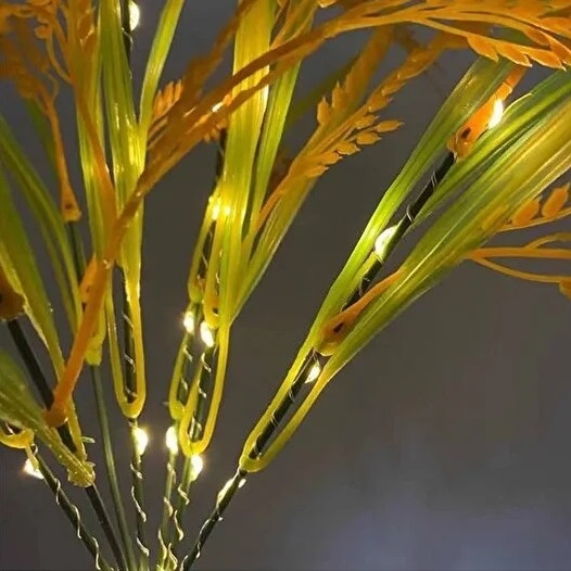 چراغ باغچه‌ای خورشیدی دفنی طرح خوشه برنج