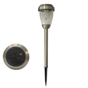 چراغ باغچه ای خورشیدی فلزی کریستالی