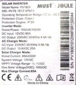 سانورتر 1000VA برند ماست مدل PV1800 شارژر 65 آمپر MUST JOULE