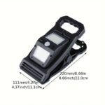 چراغ دیوارکوب شارژی خورشیدی گیره دار 360 درجه سنسوردار