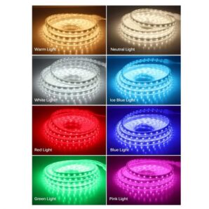 ریسه شلنگی هفت رنگ RGB ده متری برقی