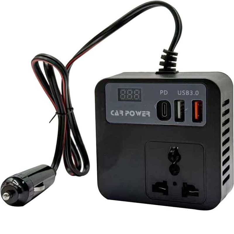 اینورتر مبدل برق خودرو فندکی 100 وات اینورتر مبدل برق خودرو فندکی 100 وات