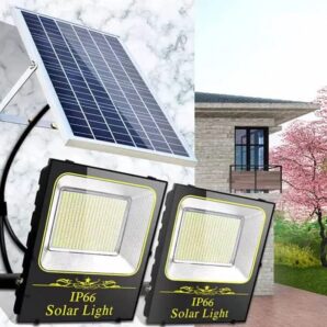 قیمت و خرید پروژکتور خورشیدی پنل جدا 200 وات دو قلو گریت سولار