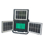 قیمت و خرید پروژکتور شارژی خورشیدی (شش باتری) با سه پنل تاشو