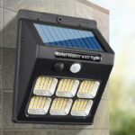 بهترین چراغ دیوارکوب خورشیدی سه حالته سنسوردار مدل 6LED