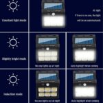 حالتهای چراغ دیوارکوب خورشیدی سه حالته سنسوردار مدل 6LED