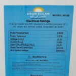 پنل خورشیدی مونو کریستال 180 وات برند OSUN SOLAR